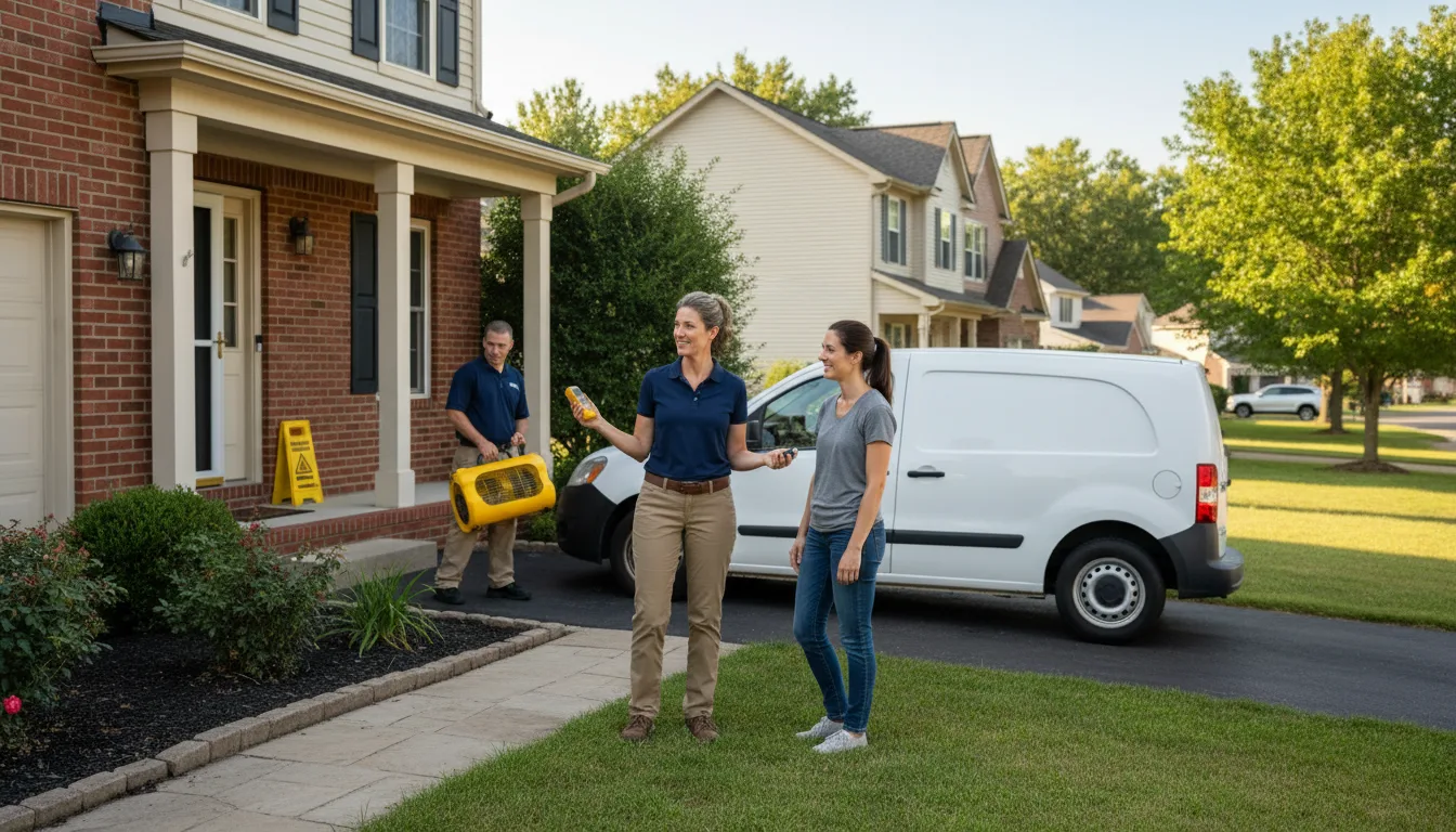 Residential water damage restoration in Forsyth, IL